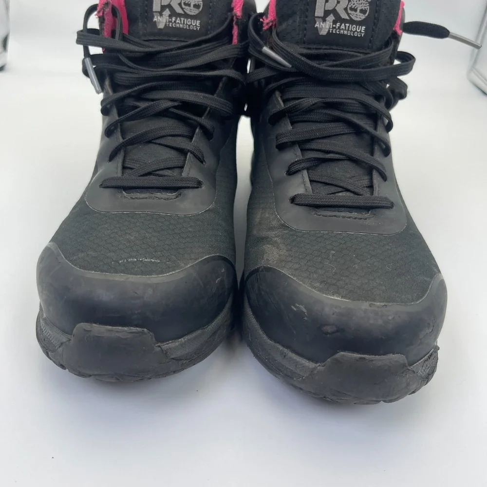 Timberland PRO Drivetrain Work Boots Size 7.5 Black Work Safety Composite Toe